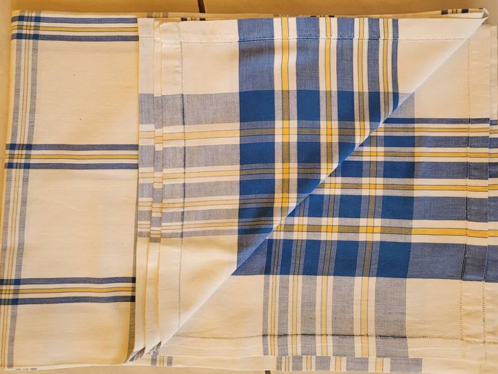 Nappe en coton 12 couverts avec serviettes