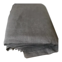 Nappe en lin lavé gris anthracite