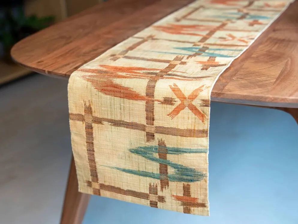 Nappe en lin tissée à la main