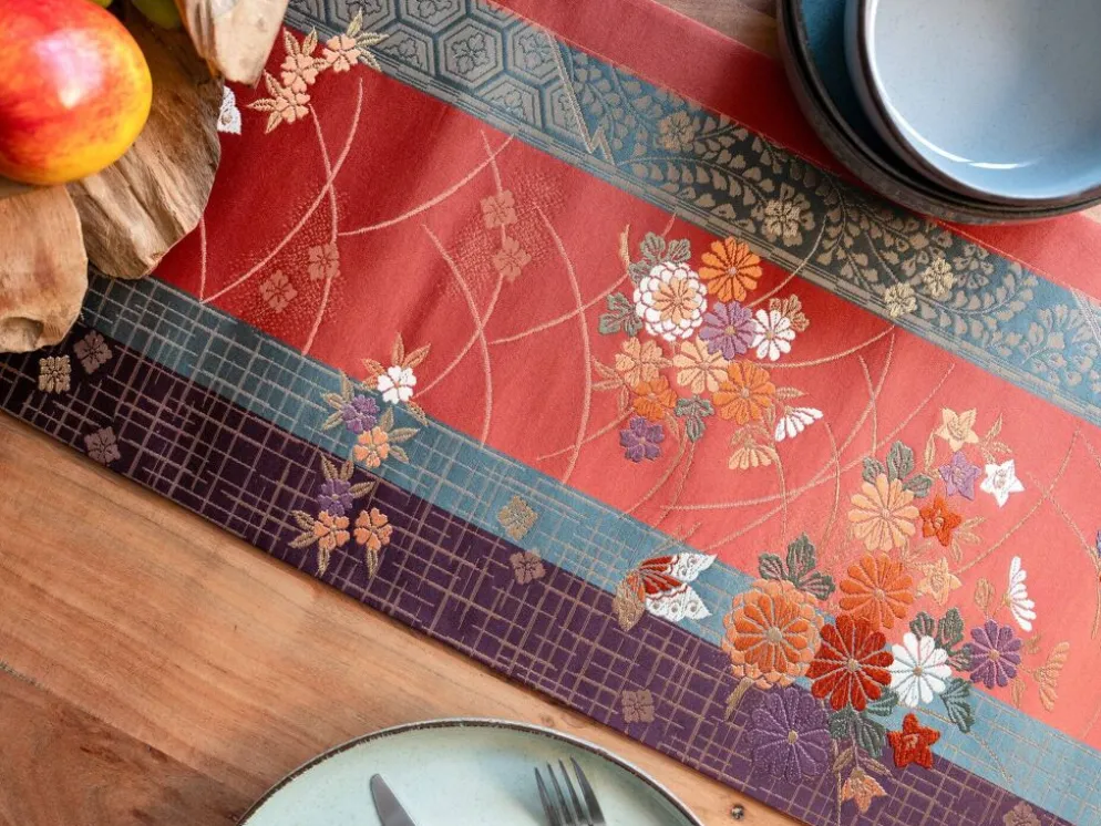 Nappe en soie japonaise du jardin impérial