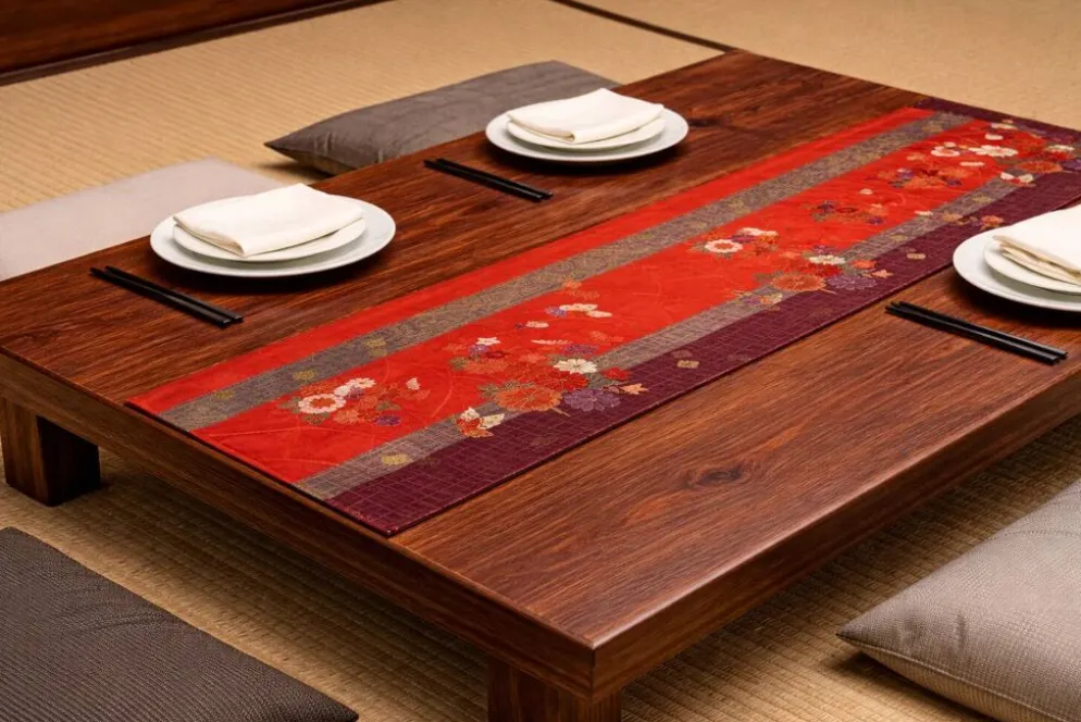 Nappe en soie japonaise du jardin impérial