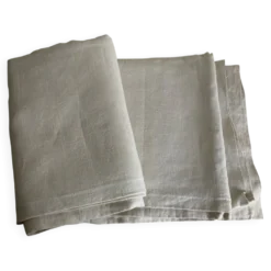 Nappe en toile fil de lin 19e L2,60m