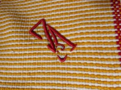 Nappe et 11 serviette en coton monogrammé VG ou VC