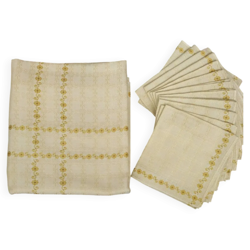 Nappe et serviettes vintage