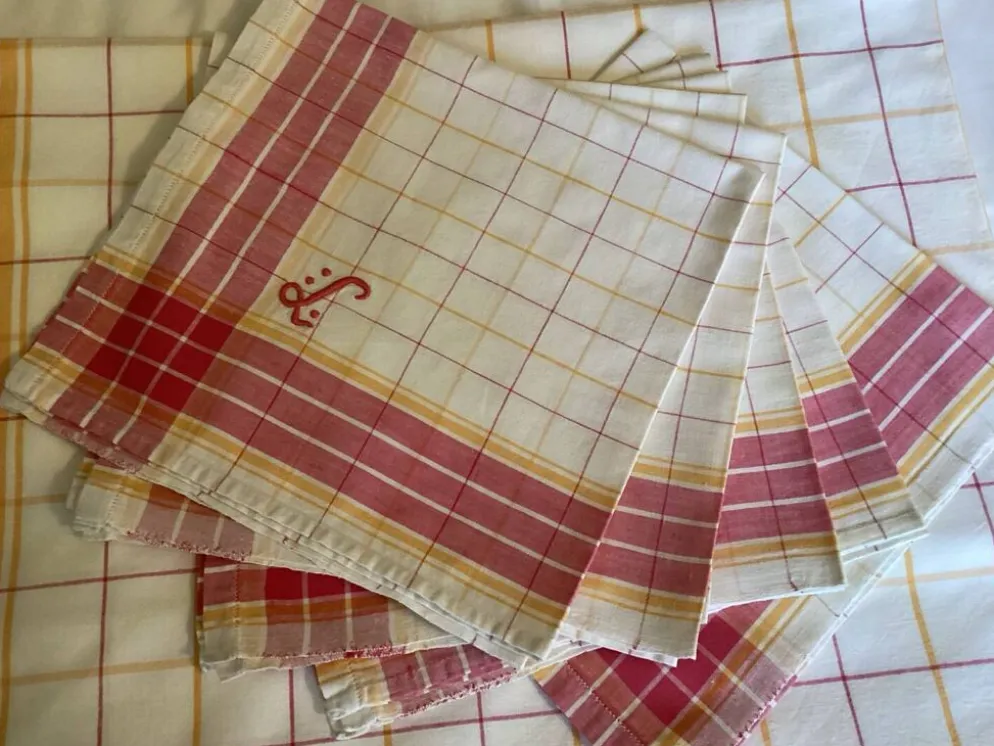 Nappe et 6 serviettes - vintage