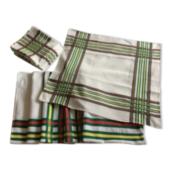 Nappe et 6 serviettes - vintage
