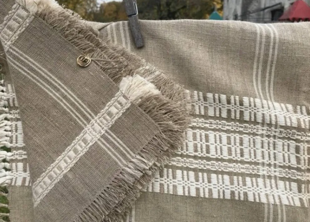 Nappe et ses 6 serviettes en fibre naturelle wabi sabi