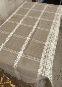 Nappe et ses 6 serviettes en fibre naturelle wabi sabi