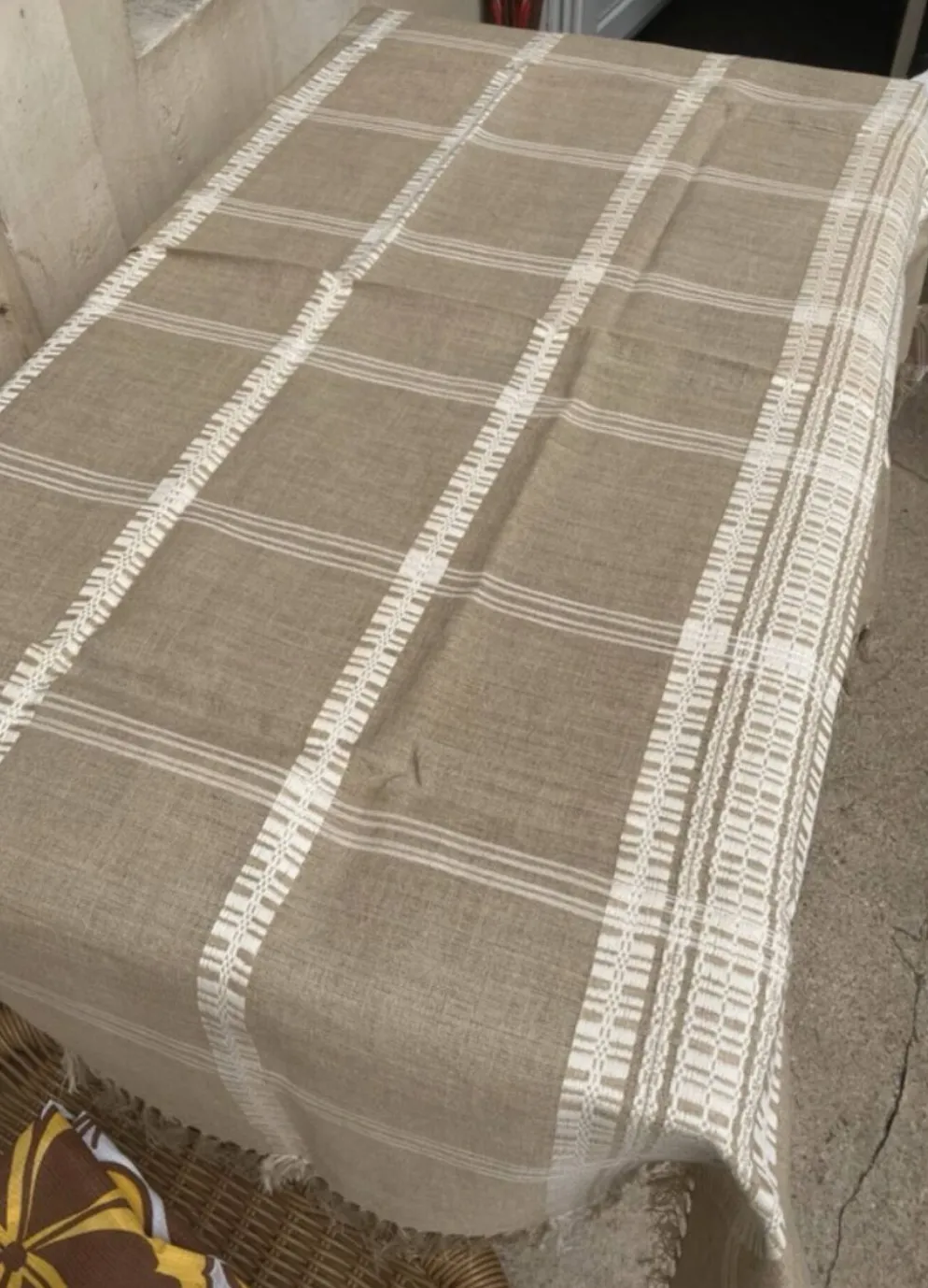 Nappe et ses 6 serviettes en fibre naturelle wabi sabi