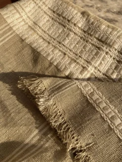 Nappe et ses 6 serviettes en fibre naturelle wabi sabi
