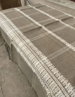 Nappe et ses 6 serviettes en fibre naturelle wabi sabi