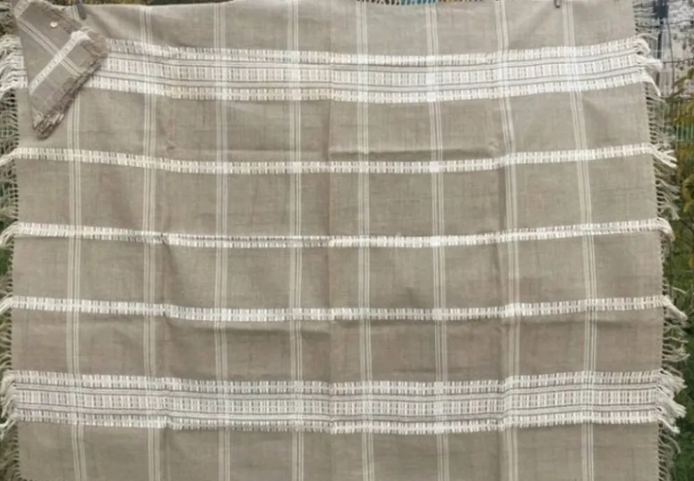 Nappe et ses 6 serviettes en fibre naturelle wabi sabi