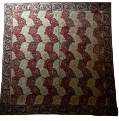 Nappe indienne carrée 130x130 motifs cachemire