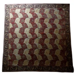 Nappe indienne carrée 130x130 motifs cachemire
