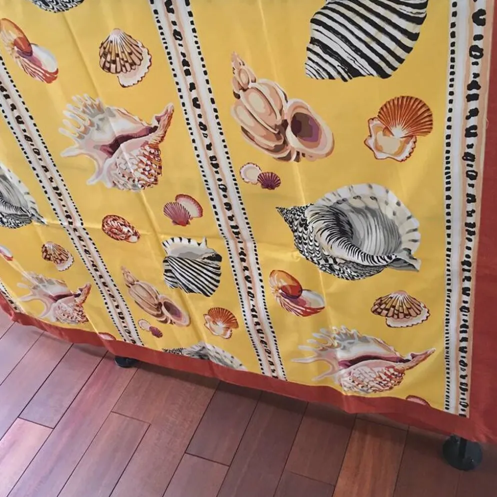 Nappe Les Coquillages Grey Watkins 140x190 cm Coton