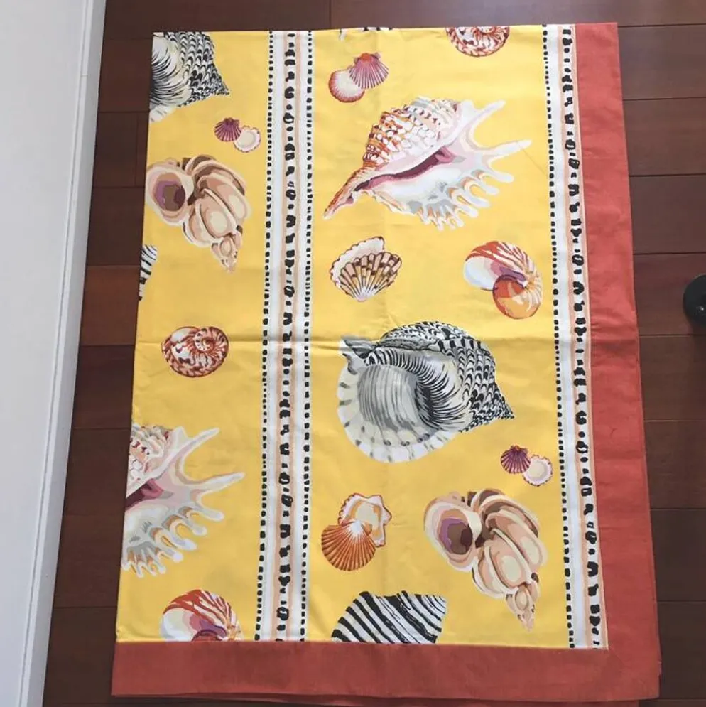 Nappe Les Coquillages Grey Watkins 140x190 cm Coton