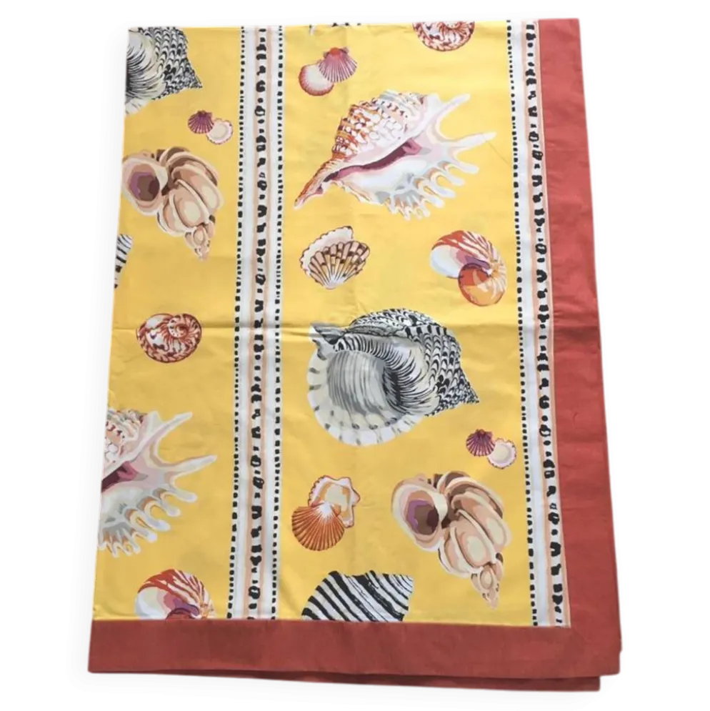 Nappe Les Coquillages Grey Watkins 140x190 cm Coton