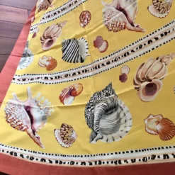 Nappe Les Coquillages Grey Watkins 140x190 cm Coton