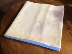 Nappe marquée LM , fin 19éme