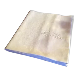 Nappe marquée LM , fin 19éme