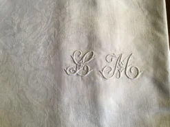 Nappe marquée LM , fin 19éme