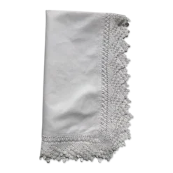 Nappe métis bord crocheté main 84cm x 91cm