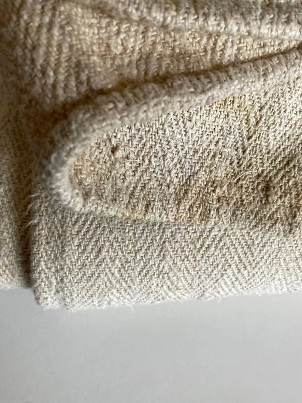 Nappe 5 mètres en toile de chanvre 19e