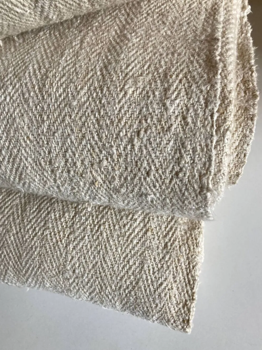 Nappe 5 mètres en toile de chanvre 19e