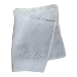 Nappe rectangle AL double broderie bord crocheté