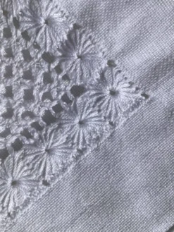 Nappe rectangulaire motif ajouré brodé