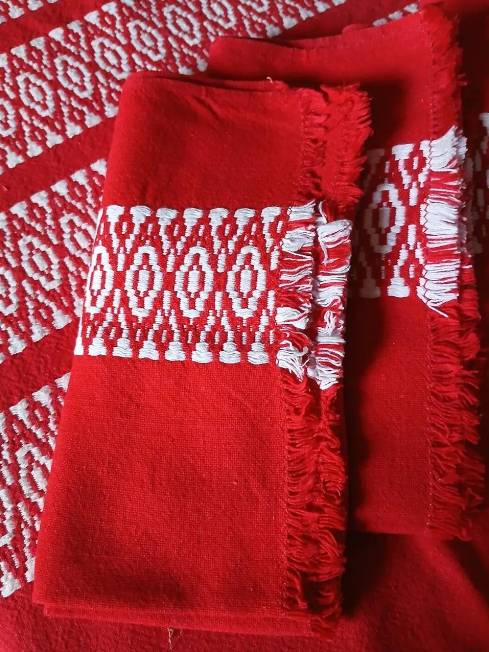 Nappe + 12 serviettes anciennes