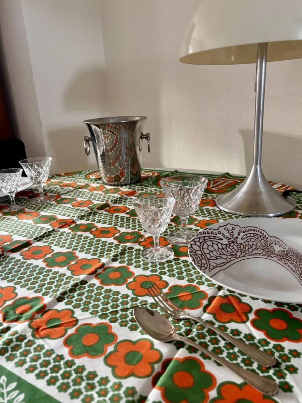 Nappe vintage en tissu malgache