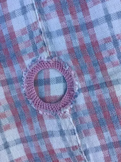 Nappe vintage extérieur pour parasol fait maison