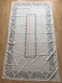 Nappe vintage fleurie rectangulaire