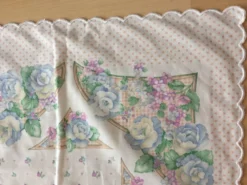 Nappe vintage fleurie rectangulaire