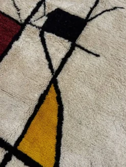 Natura Atlas - Tapis Mrirt sur mesure – Design graphique berbère en laine naturelle