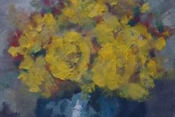 Nature morte avec des fleurs jaunes dans un vase, vers 1930-1950