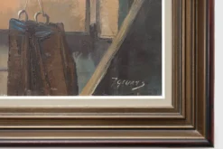 Nature morte impressionniste avec des fruits et des fleurs par J. Geurts, Belgique, 1960