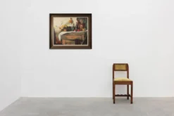 Nature morte impressionniste avec des fruits et des fleurs par J. Geurts, Belgique, 1960