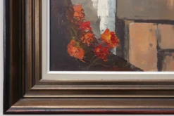 Nature morte impressionniste avec des fruits et des fleurs par J. Geurts, Belgique, 1960