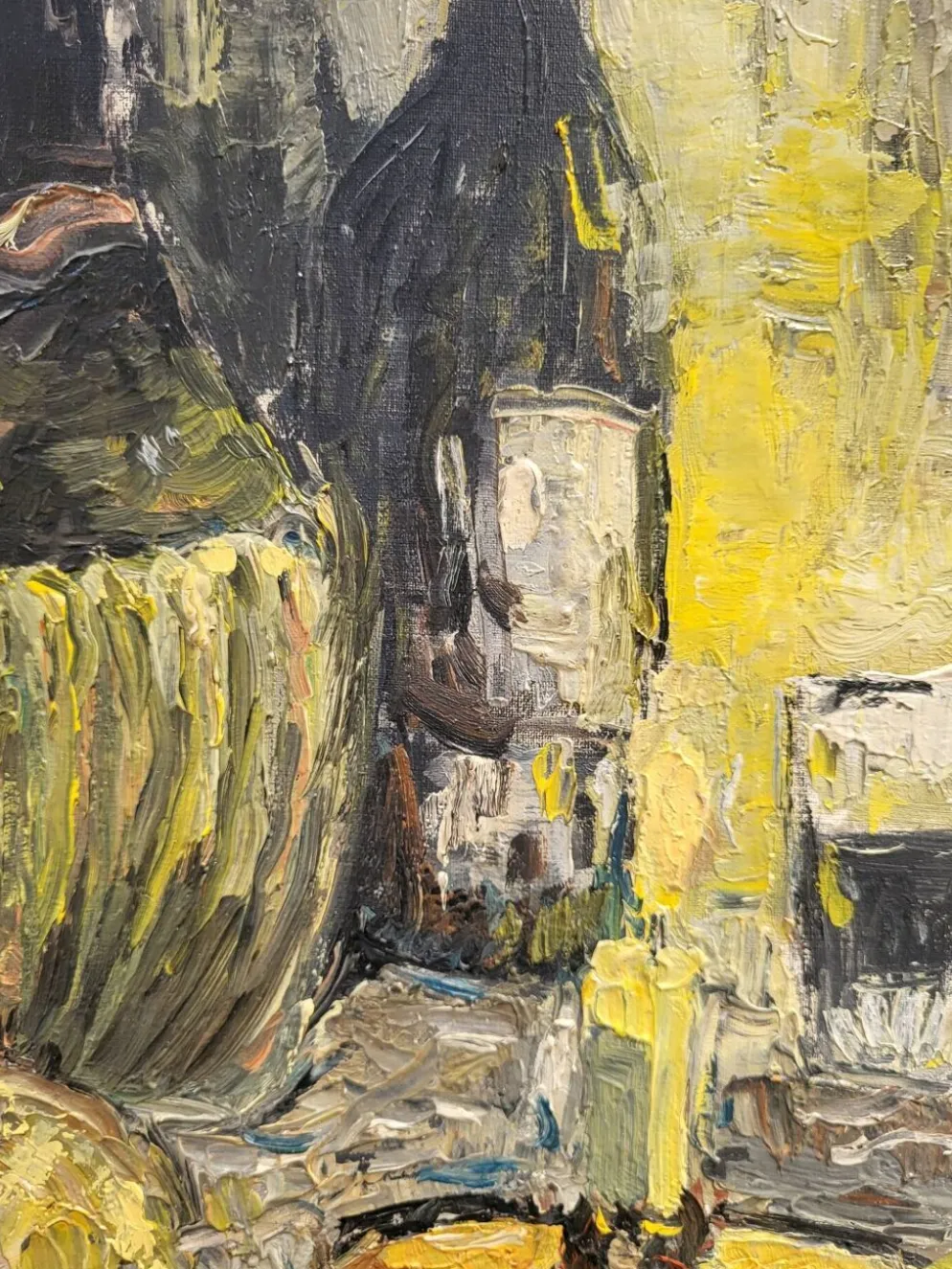 Nature Morte Italienne Expressionniste – Tableau Huile sur toile signé