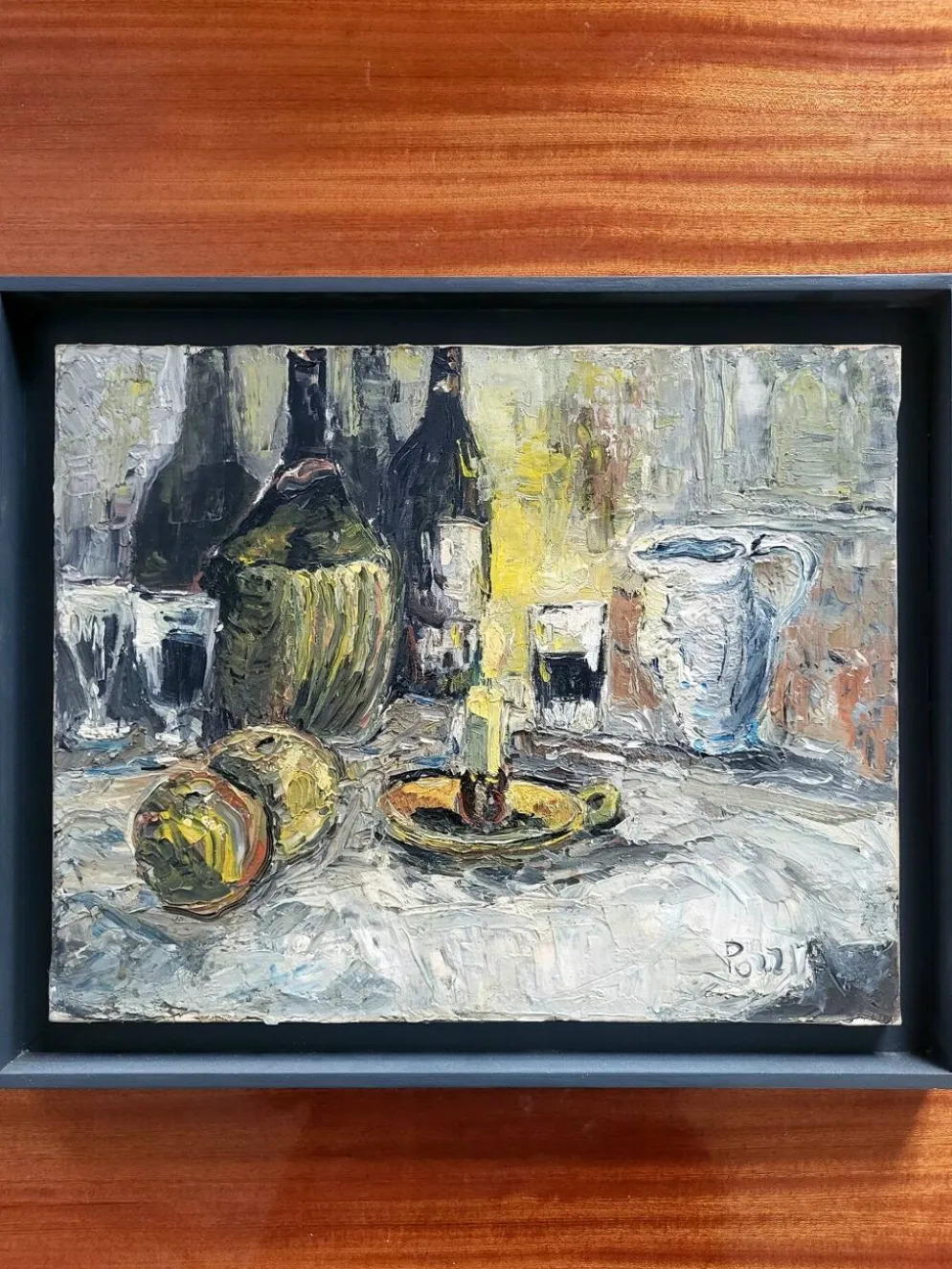 Nature Morte Italienne Expressionniste – Tableau Huile sur toile signé