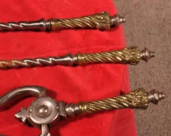 Nécessaire de cheminée début XIX eme acier et bronze