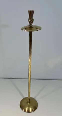 Nécessaire de cheminée de style néoclassique en laiton modèle ananas
