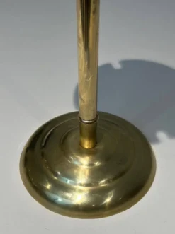 Nécessaire de Feu Design en Métal Laqué Noir et Laiton Poli. France. Vers 1