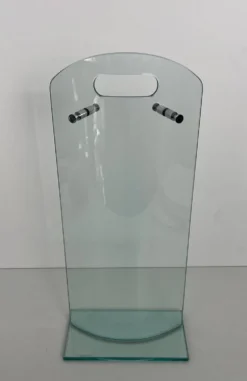 Nécessaire de Feu Design à Portant en Verre Trempé et Outils en Chrome