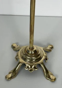 Nécessaire de Feu de Style Néoclassique en Laiton Poli à Outils à Anneaux