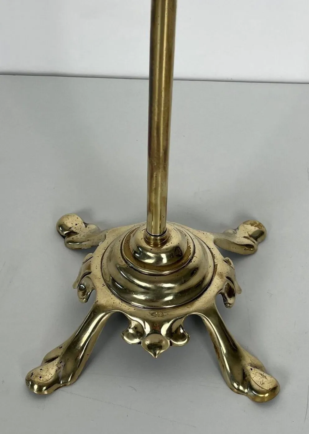 Nécessaire de Feu de Style Néoclassique en Laiton Poli à Outils à Anneaux