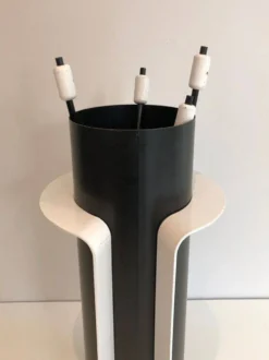 Nécessaire de feu laqué noir et blanc
