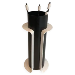 Nécessaire de feu laqué noir et blanc
